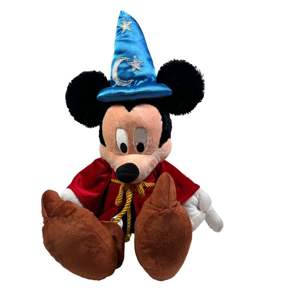 Disneyland Plush Sorcerer Fantasia Mickey Mouse Plush 24” Wizard Toy Walt Disney